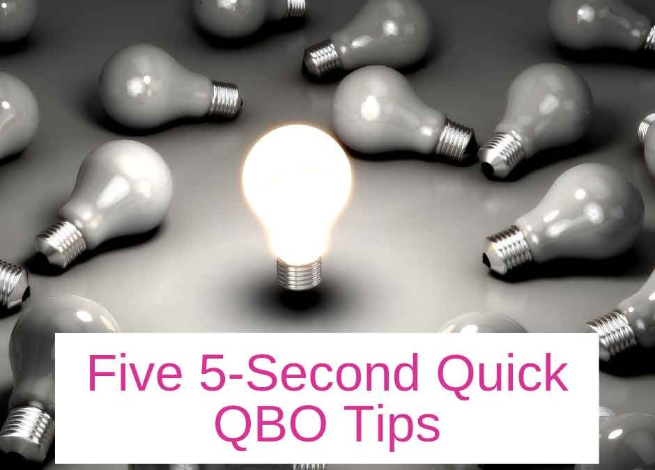 Five 5Second Quick and Easy QBO Tips Accounting Lifeline