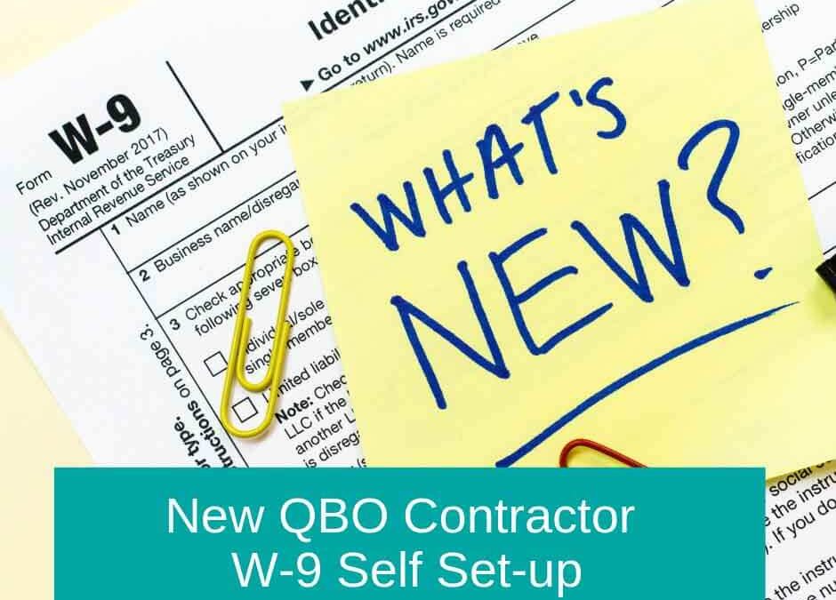 New QBO Contractor W-9 Self Set-up