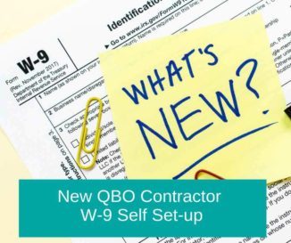 QuickBooks Training – New QBO Contractor W-9 Self Set-up